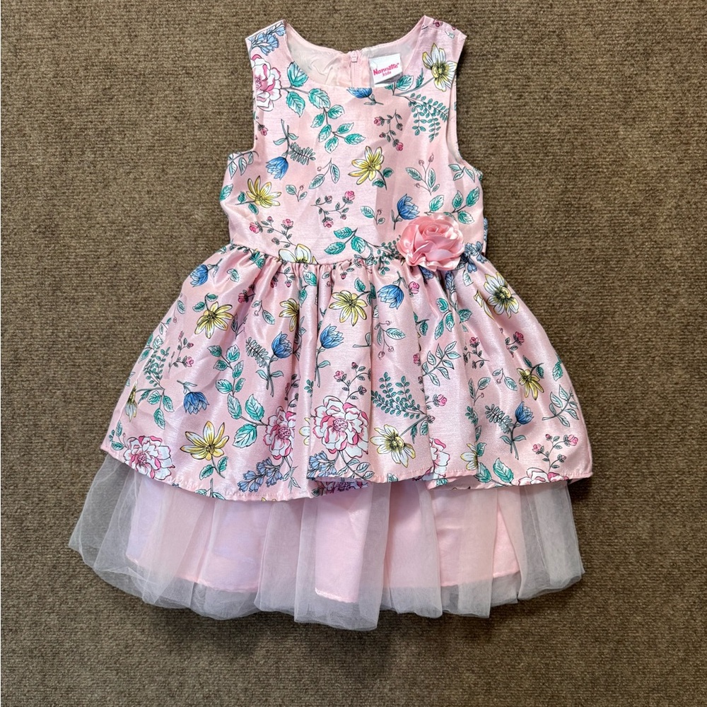 Little girls formal dress, cute pink dress for girls, Nanette kids, pink dress
